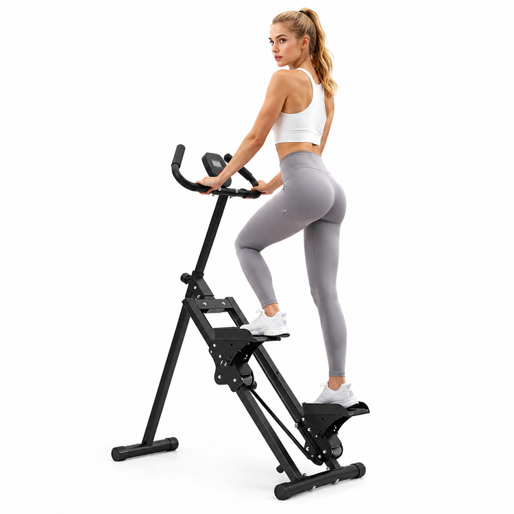 Stepper d'escalier Pliable SYNERFIT avec Écran LED Résistance Réglable, Pédales Antidérapantes Charge Maximale 120 kg, modèle  CLIMBER-FIT couleur Noir