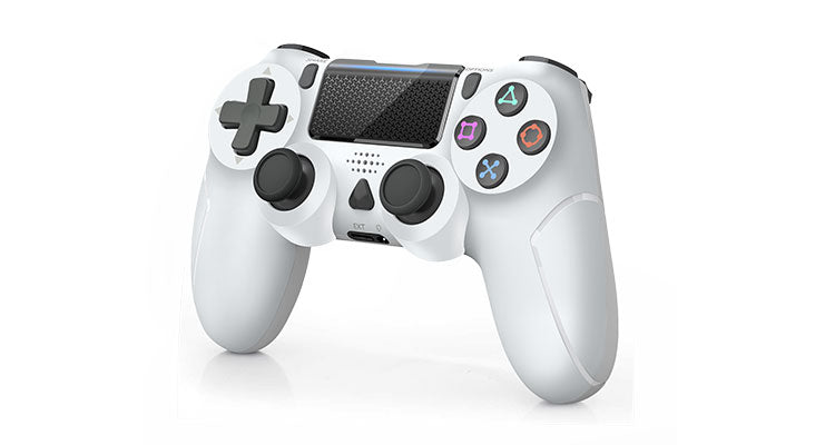 Manette de jeu pour  PS4 sans fil avec batterie rechargeable 1000mAh intégrée, gyroscope et haut-parleur -  couleur blanc