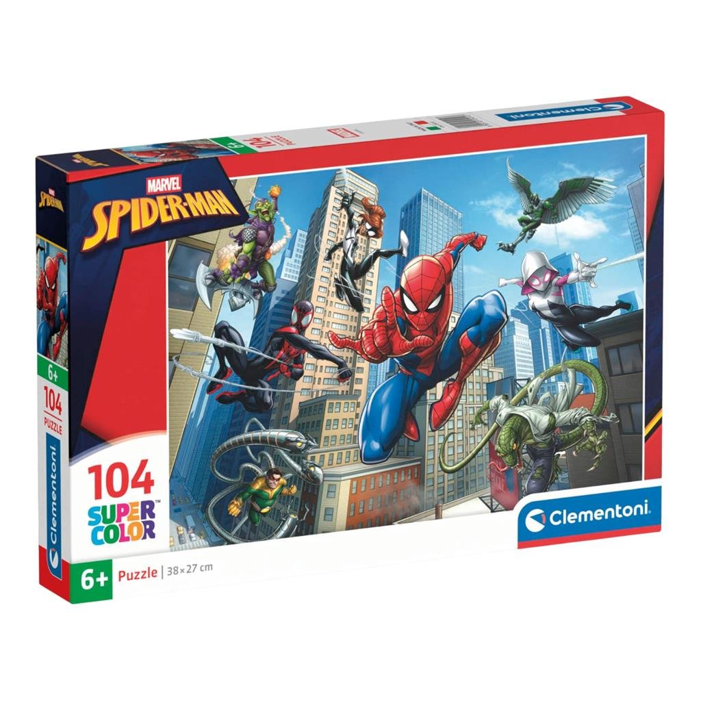 Clementoni Marvel Spider-Man - Puzzle Super Color pour enfants, 104 pièces
