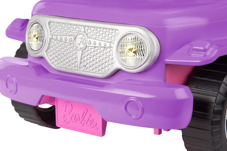 MATTEL Barbie Voiture Buggy décapotable, véhicule Tout-Terrain Violet, Bleu et Rose