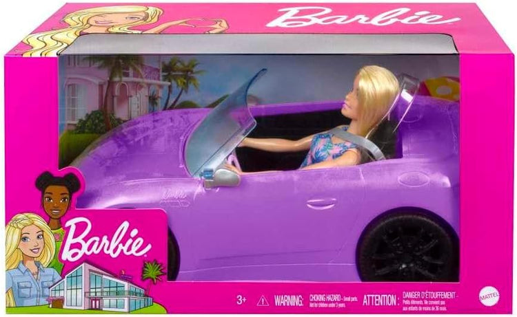 MATTEL Poupée Barbie et sa voiture décapotable