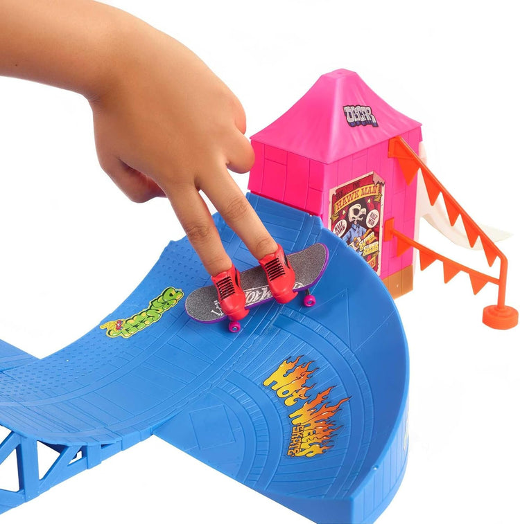 HOT WHEELS Coffret Skate Skatepark Pack Attractions, 1 Fingerboard Tony Hawk