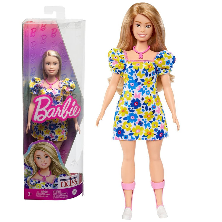 MATTEL Barbie Fashionista Doll Robe Flowers Down 65 ans Barbie