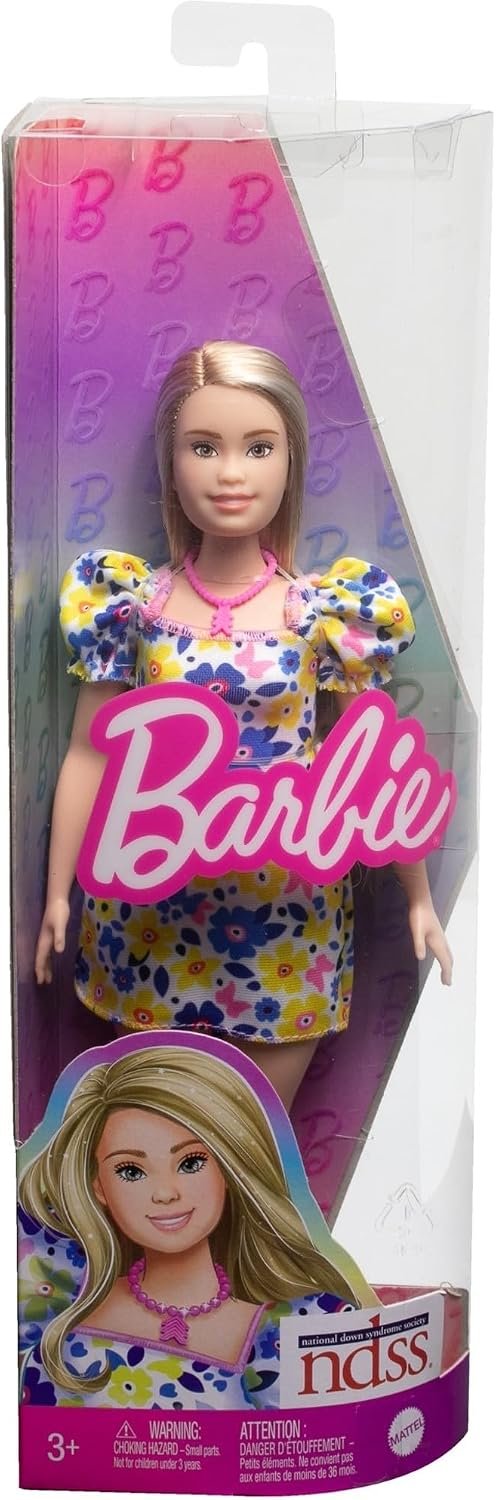 MATTEL Barbie Fashionista Doll Robe Flowers Down 65 ans Barbie