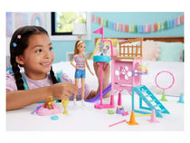 MATTEL Barbie-Poupée et Coffret Parcours d’Obstacles
