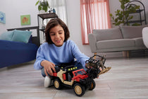 MATTEL Matchbox Jurassic World Véhicule télécommandé Dino Hunter, Voiture à batterie avec télécommande et figurine de dinosaure 46 cm