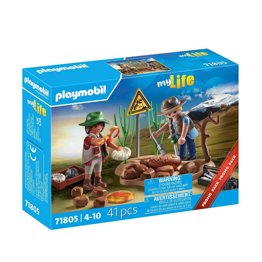 71805 - Playmobil My Life - Chasseurs et fossiles de dinosaures