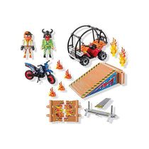 71808 - Playmobil Action Heroes - Duo de cascadeurs avec quad et moto
