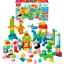 Fisher-Price MEGA BLOKS Pie Pads Ensemble de blocs (250 éléments) et 1 sac réutilisable