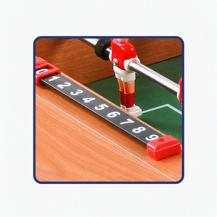 TACHAN Babyfoot Équipé de 18 joueurs et de 2 balles pour jouer immédiatement. Dimensions: 69 x 36,5 x 65 cm Matériau: MDF haute qualité