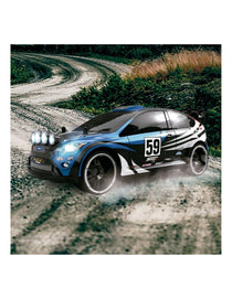 TACHAN R/C Voiture de rallye extrême radiocommandée Échelle : 1:16 2,4 GHz 28cm x 11cm x 14cm Couleur Bleu Noir