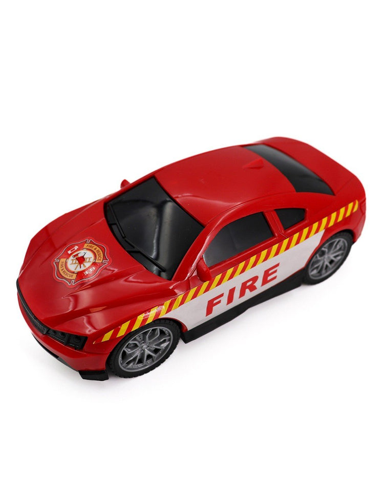 TACHAN set d ́hélicoptère et voiture de police avec gyrophares et effets sonores City Heroes ! à l ́échelle 1:14 couleur Rouge