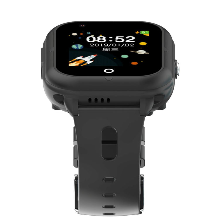 Montre connectée 4G GPS Kids Planet SOS appel vidéo .Positionnement GPS+LBS+WiFi avec l'Application SeTracker2, Coloris Noir