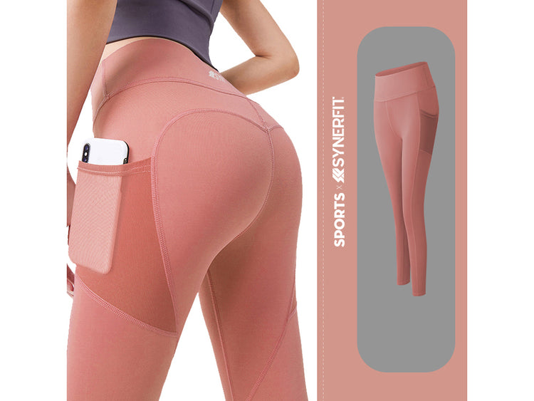 High-waisted fitness leggings Pink 